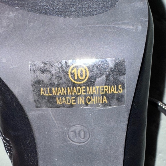 Olivia Fargiano stiletto Boots w/ Rhinestone Straps. Size 10 worn 1X for a few - Picture 9 of 11